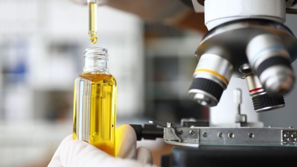 CBD oil in medical laboratory
